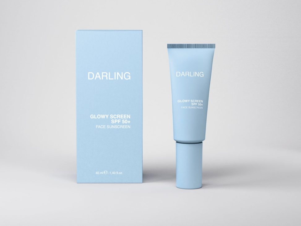 DARLING GLOWY SCREEN SPF 0 Face Sunscreen Darling głowy screen, το vegan αντηλιακό προσώπου με skin-perfecting αποτέλεσμα